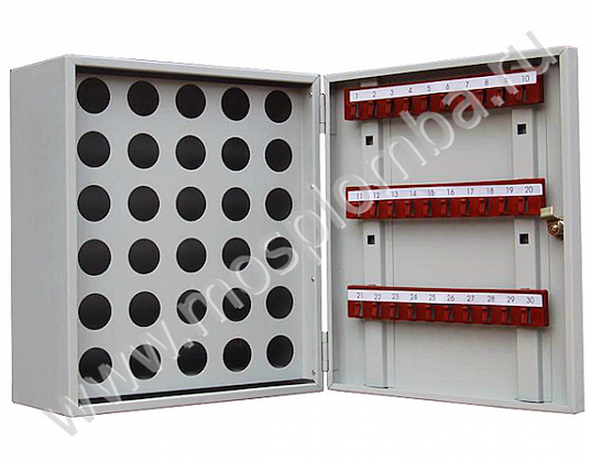 Шкаф для тубусов ∅ 40 мм и ключей (30 ячеек) КЛ-30П